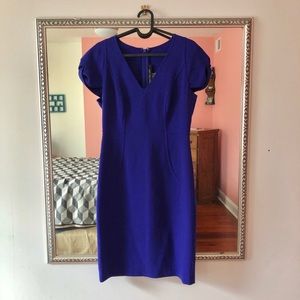 Carmen Marc Valvo Wool A-Line Work Dress Sz 2